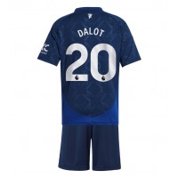 Dječji Nogometni Dres Manchester United Diogo Dalot #20 Gostujuci 2024-25 Kratak Rukav (+ Kratke hlače)